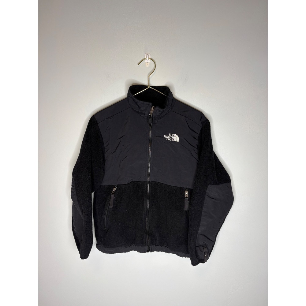 The North Face Boys Denali Polartec Fleece Jacket Black Full Zip Size Medium